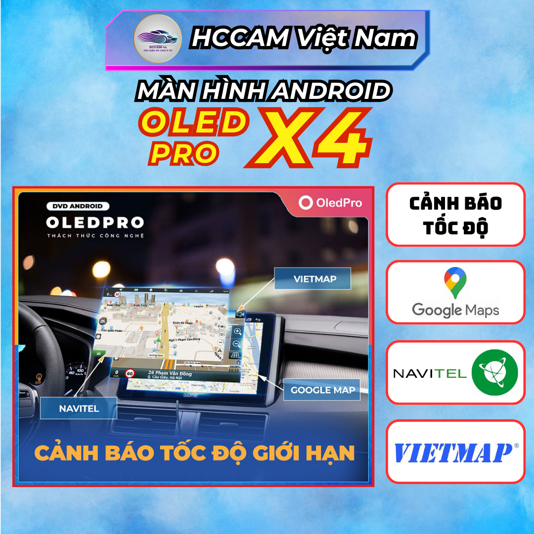Màn Hình Android OLED Pro X4 – Màn Hình QLED Sắc Nét, Đa Nhiệm Mượt Mà, Tích Hợp Công Nghệ 5G, Apple CarPlay Không Dây, Hỗ Trợ Ba Loại Bản Đồ và Giải Trí Đa Phương Tiện 1